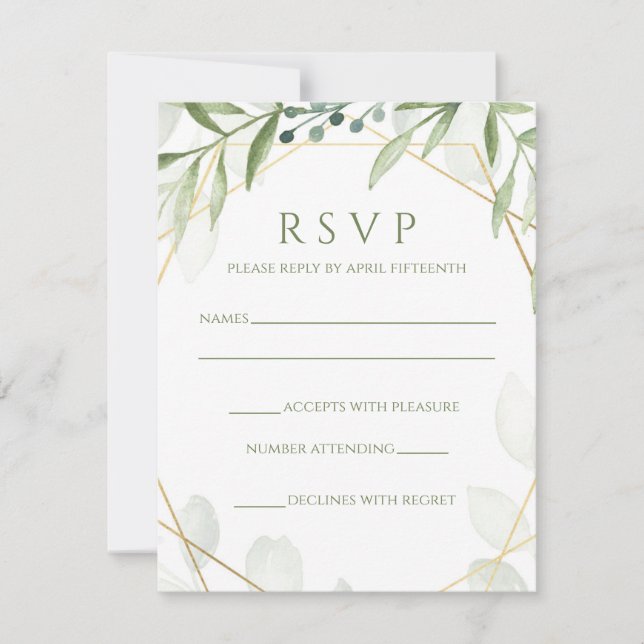 Antwortkarte für geometrische Grünflächen (Vorderseite)