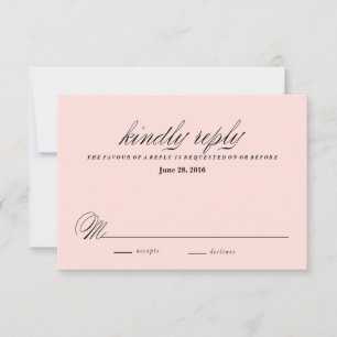 Antwortkarte für RUSTIC KRAFT CASCACAING BLUME RSVP Karte
