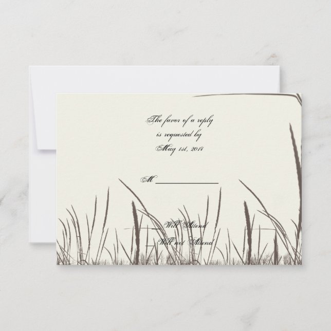 Antwortkarte für Rustikales Grasland RSVP Karte (Vorderseite)