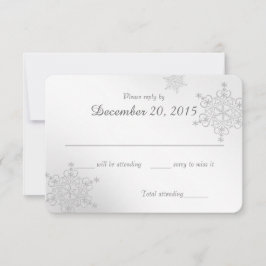 Antwortkarte für Silver Snowflakes RSVP Karte