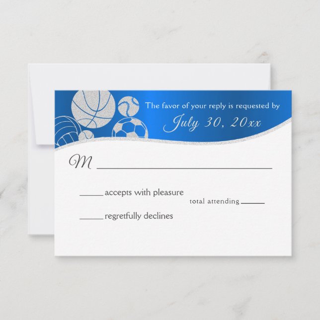 Antwortkarte für Sportthemen RSVP Karte
