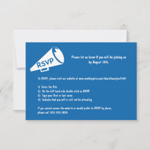 Antwortkarte mit Megaphon RSVP Karte