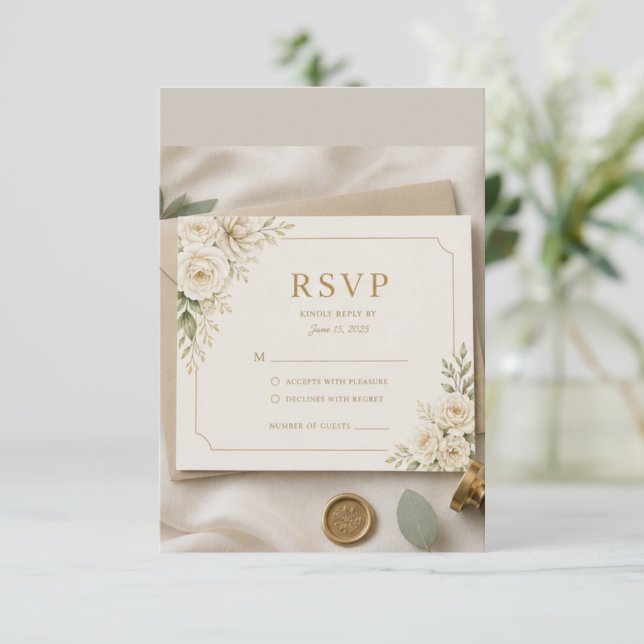 Antwortkarte RSVP Karte (Stehend Vorderseite)