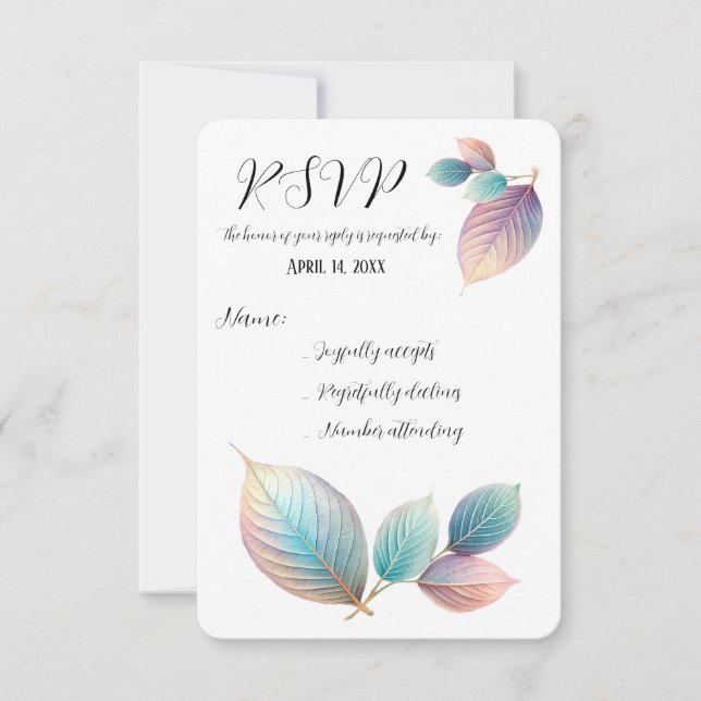 Antwortkarte RSVP Karte (Vorderseite)