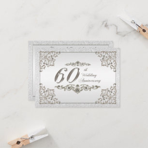 Antwortkarte zum 60. Hochzeitstag-Jubiläum Einladung
