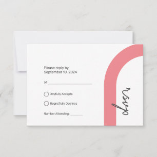 Antwortkarte zur RSVP Klassischer Stil Karte