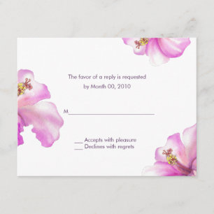 Antwortkarten für den Hibiskus Aquarell RSVP Karte