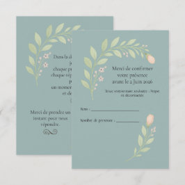 Antwortkarten für Hochzeit RSVP Karte