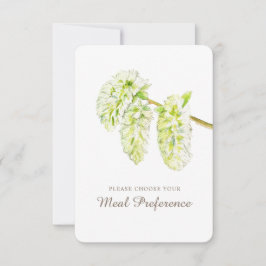 Antwortkarten für Hochzeitsmahlzeiten mit grünen K RSVP Karte