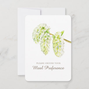 Antwortkarten für Hochzeitsmahlzeiten mit grünen K RSVP Karte