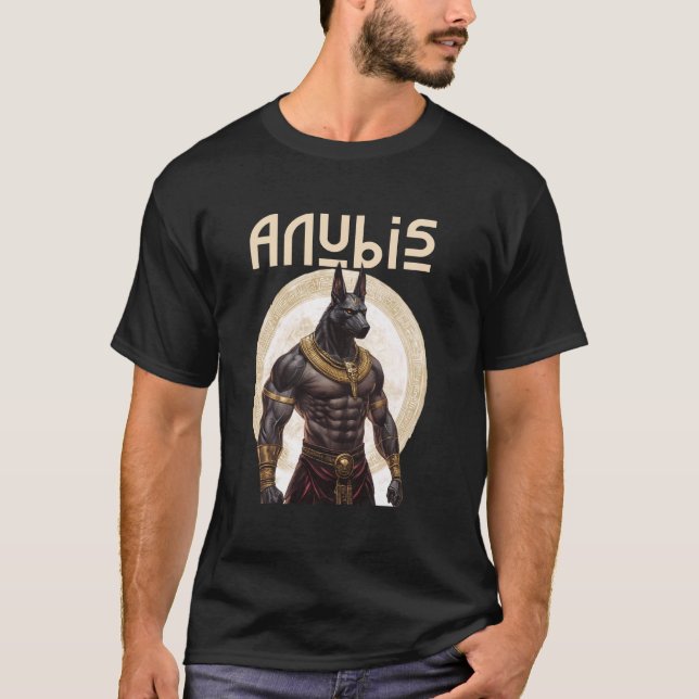 Anubi Pharao Hieroglyphen der Kairo-Pyramide Ägypt T-Shirt (Vorderseite)