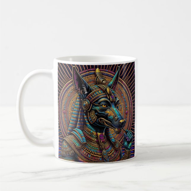 Anubis Ägyptische Kunst Kaffeetasse (Links)