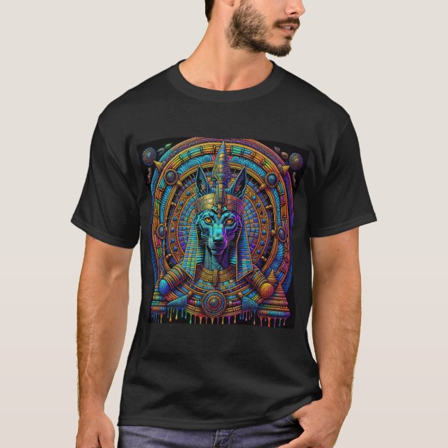 Anubis Ägyptische Kunst T-Shirt (Vorderseite)