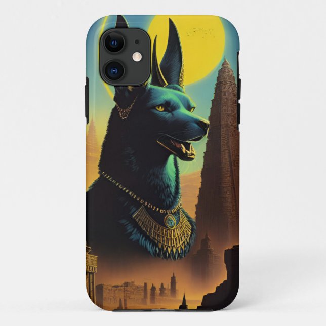 Anubis Ägyptische Mythologie Toter Gott Case-Mate iPhone Hülle (Rückseite)