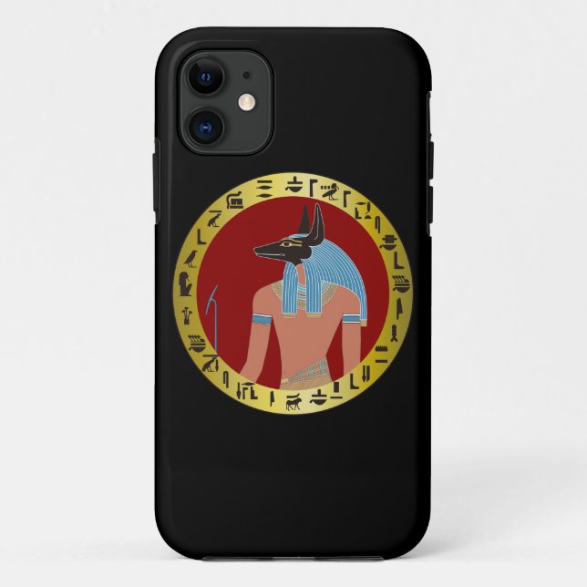 Anubis, ägyptischer Gott Case-Mate iPhone Hülle (Rückseite)