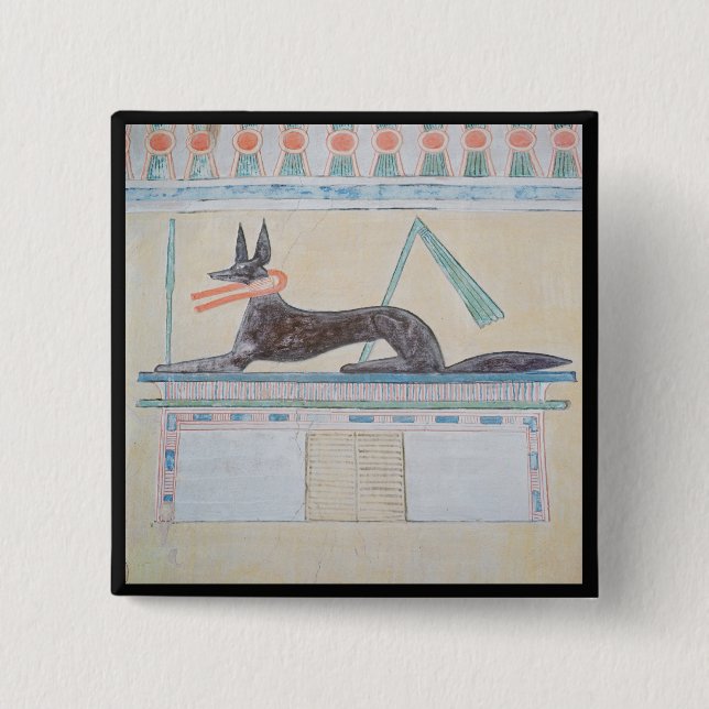 Anubis, ägyptischer Gott der Toten Button (Vorderseite)