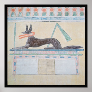 Anubis, ägyptischer Gott der Toten Poster