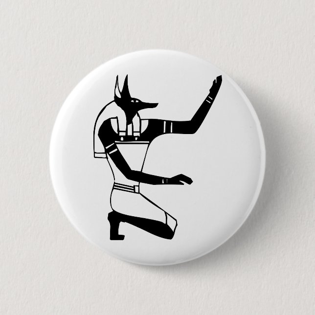 Anubis, Ägyptischer Hieroglyph Button (Vorderseite)
