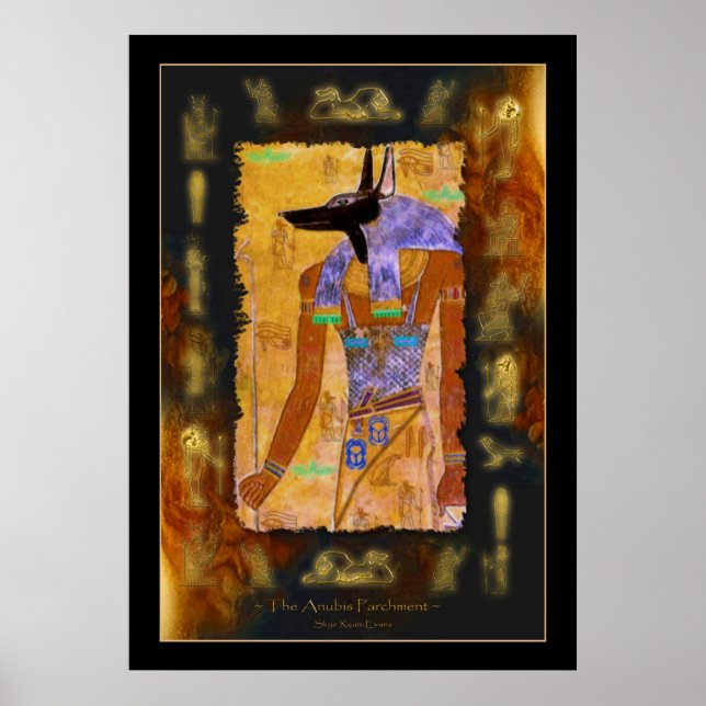 ANUBIS Ägyptisches Gott-Kunstposter Poster (Vorne)