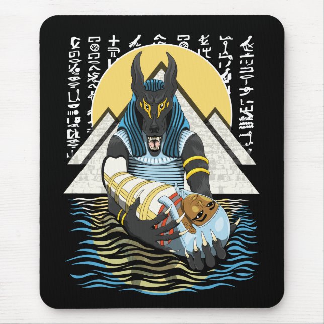 Anubis Alte ägyptische GottIllustration Mousepad (Vorne)