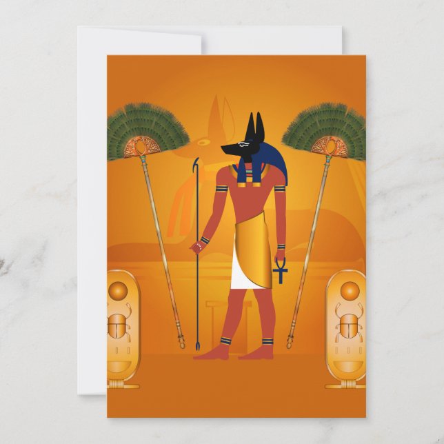 Anubis, alter Ägypter Einladung (Vorderseite)
