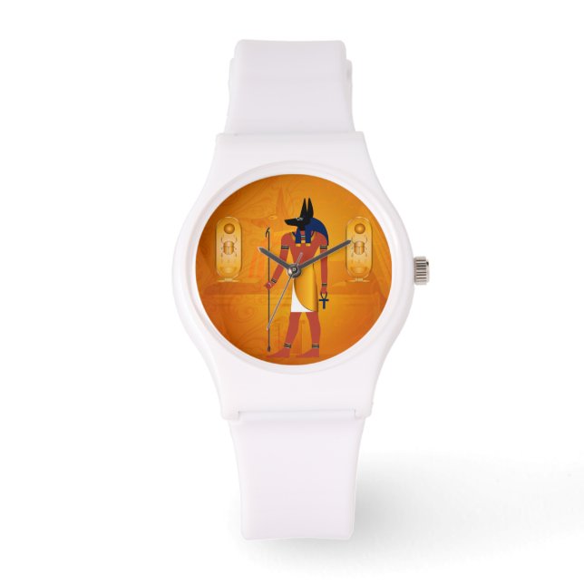 Anubis, alter ägyptischer Gott Armbanduhr (Vorderseite)