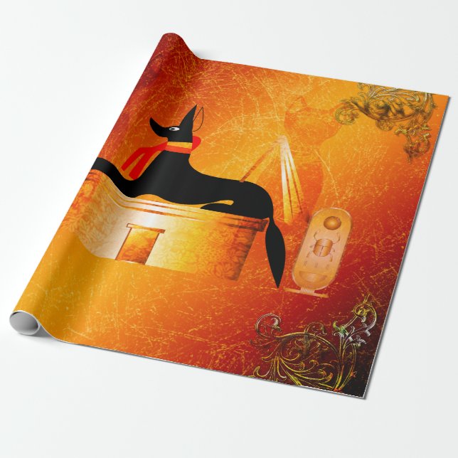 Anubis, alter ägyptischer Gott Geschenkpapier (Ungerollt)
