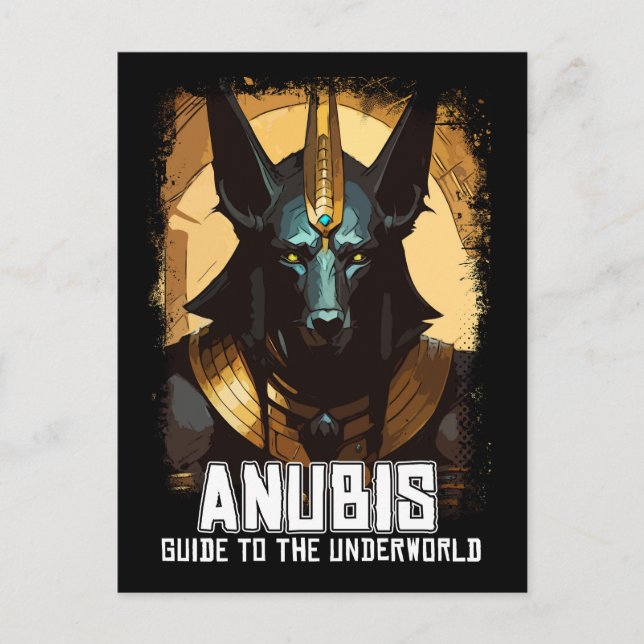 Anubis alter ägyptischer Todesgott Postkarte (Vorderseite)
