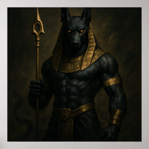 Anubis Altes ägyptisches Gottes-Poster Poster