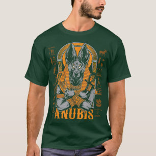 Anubis Ancient Ägypten Hieroglyphics Vintag T-Shirt