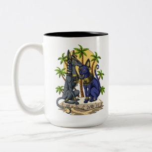 Anubis Bastet Zweifarbige Tasse