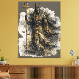 Anubis Canvas Art Ancient Egyptian Mythology Decor Leinwanddruck