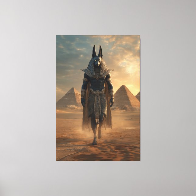 Anubis Canvas – Egyptian Mythology Wall Art Leinwanddruck (Vorderseite)