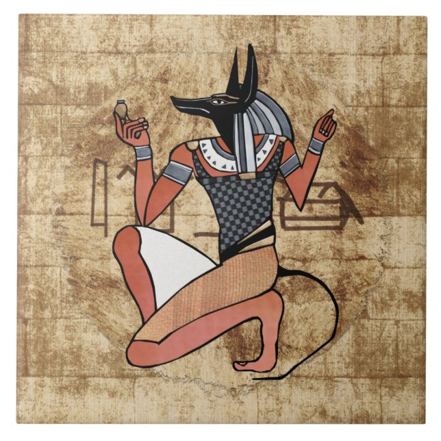 Anubis Der Wächter Fliese (Vorderseite)