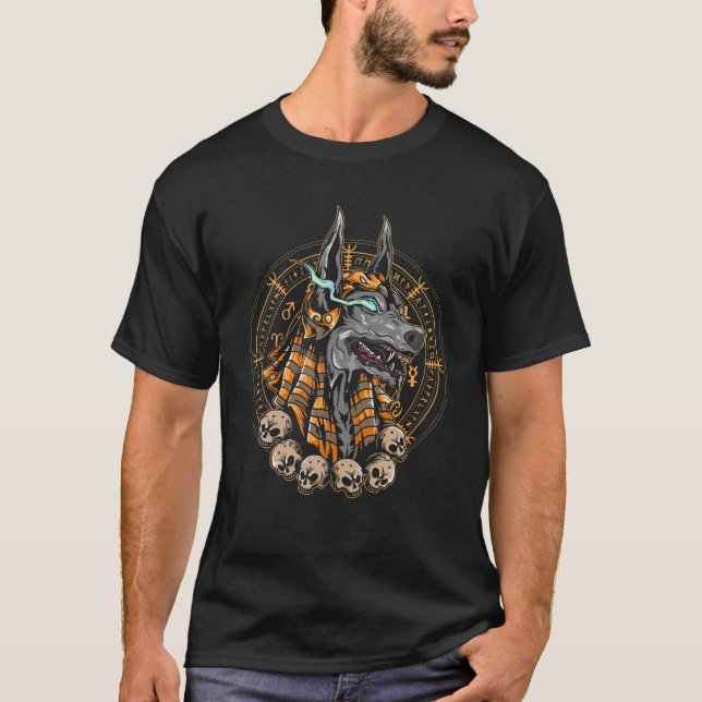 Anubis Egyptian God Afterlife Occult Mythodology S T-Shirt (Vorderseite)
