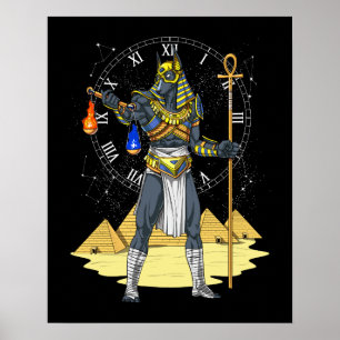 Anubis Egyptian God Alcient Ankh Mythology Poster