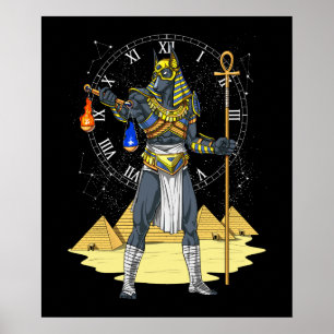 Anubis Egyptian God Alcient Ankh Mythology Poster