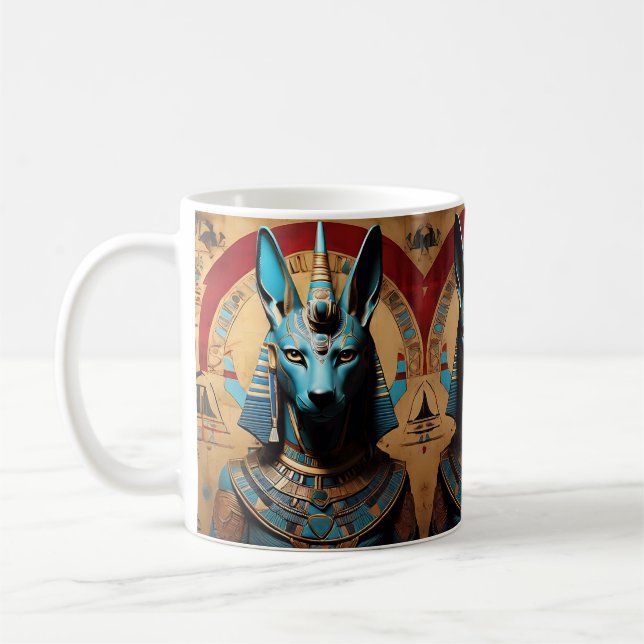 Anubis Egyptian God Jackal or Man Kaffeetasse (Links)