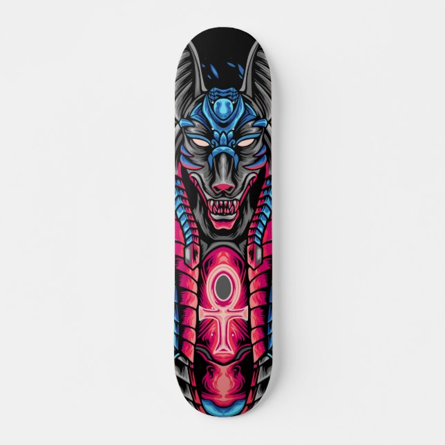 Anubis Egyptian Graphic Skateboard (Vorne)