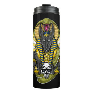Anubis Egyptian Wolf God Thermosbecher