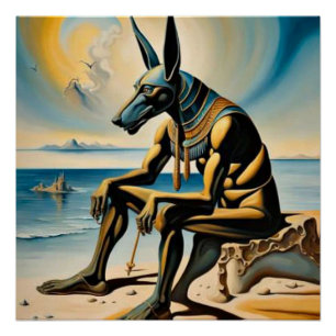 Anubis Erholungen am Strand Poster