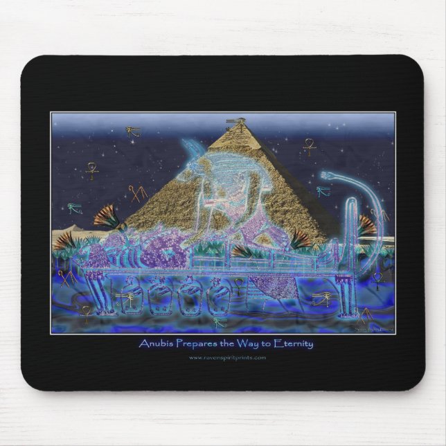 Anubis Fantasy Egyptian Mouse Pad Mousepad (Vorne)