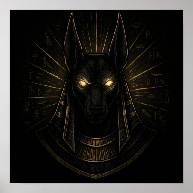 Anubis God of the Afterlife - Ägyptische Mythologi Poster (Vorne)