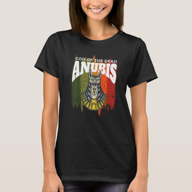 Anubis Gott des Toten Ägypten Pharao Sphinx Ägypto T-Shirt (Vorderseite)
