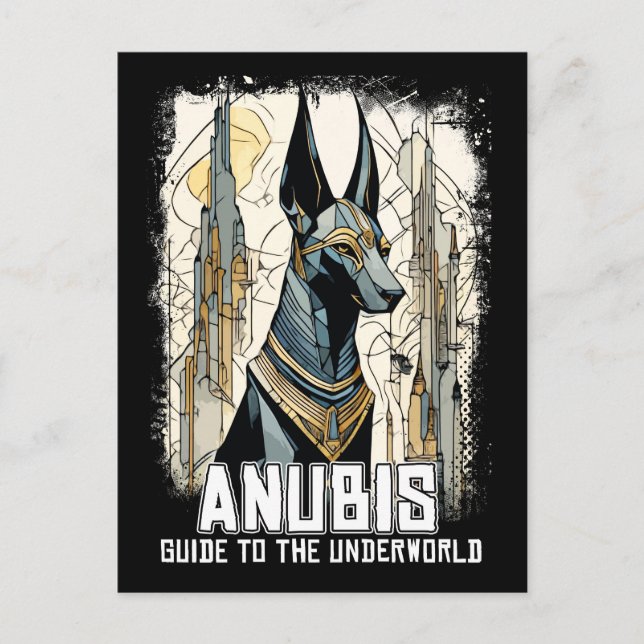 Anubis Gottes von Ägypten Surreale Mythologie Postkarte (Vorderseite)