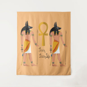 Anubis guardian of death wandteppich