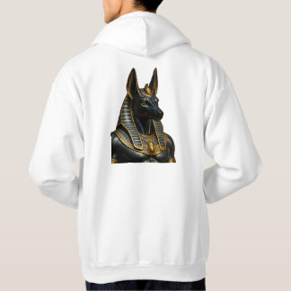 Anubis – Luxuriöse ägyptische Gold- und Blaukollek Hoodie
