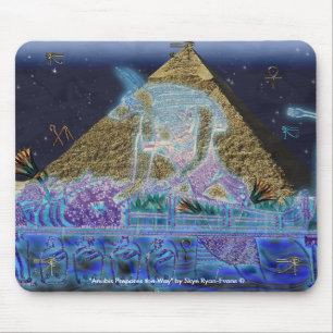 Anubis & Pharaoh Ancient Egyptian Art Mousepad