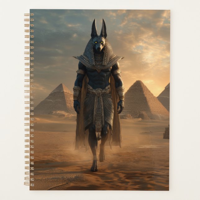 Anubis Planner – Egyptian Mythology Dark Aesthetic Planer (Vorderseite)