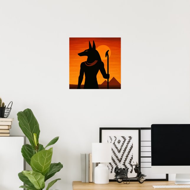 Anubis Poster Ancient Egypt Sunset (Heimbüro)